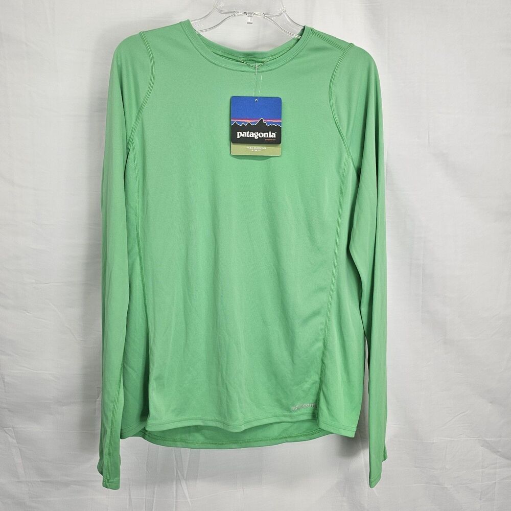 Patagonia Women's Long Sleeve Fore Runner Shirt Size XL NWT Green